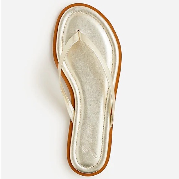 Sorrento thong sandals in metallic leather - Picture 2 of 3